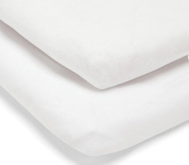 Mamas & Papas Bedside Crib Lua Fitted Sheet 2-Pack