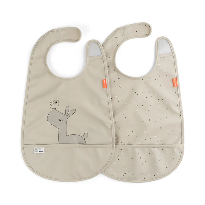Done by Deer Velcro Bibs 2-Pack Deer Friends