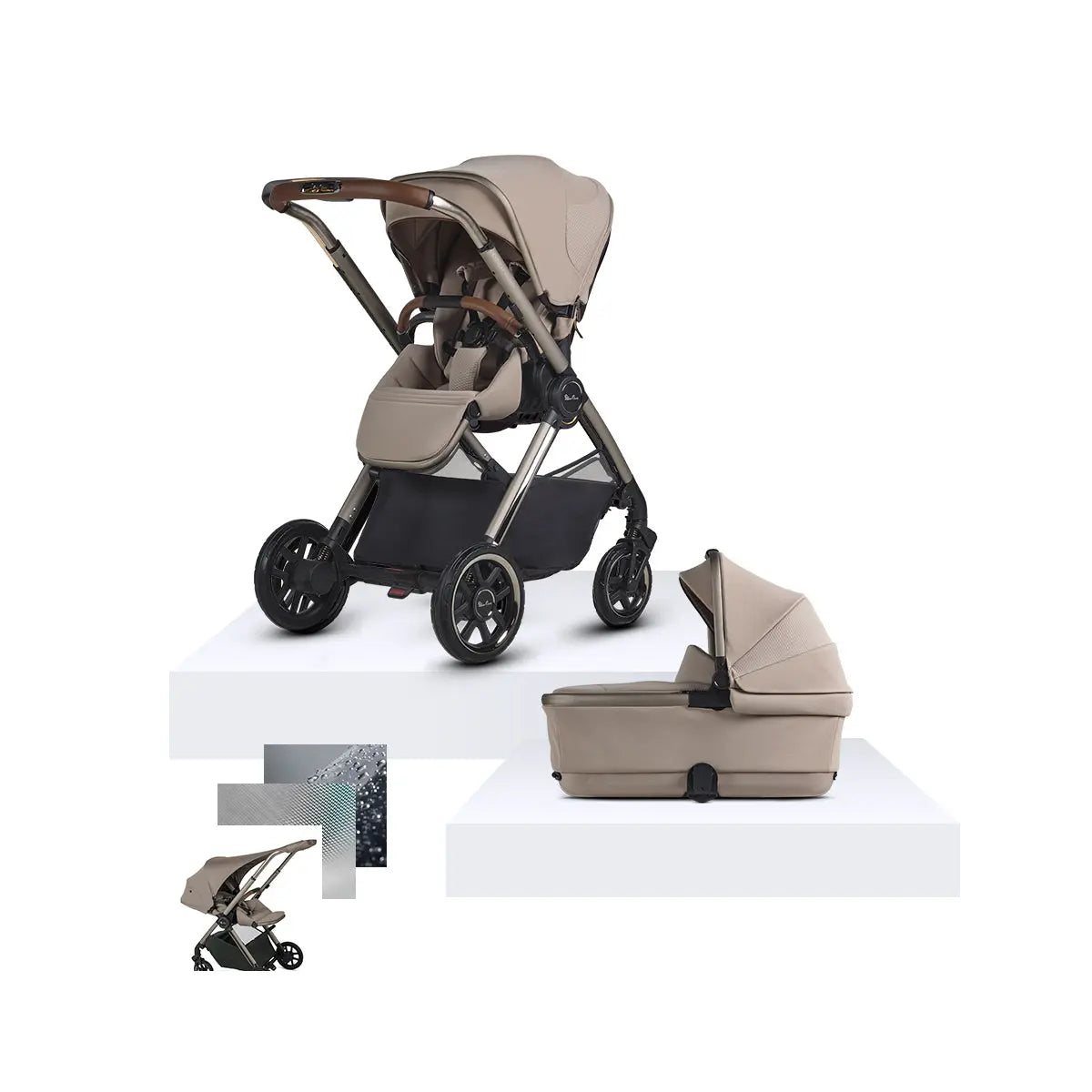 Silver Cross Reef 2 with First Bed Folding Carrycot - Special Edition Frappe (5 Piece)
