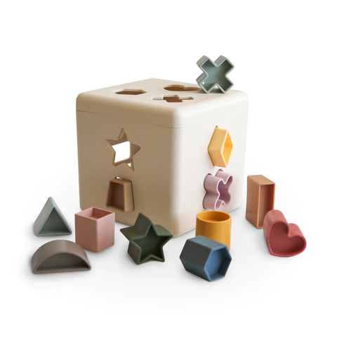 Mushie Shape Sorting Box ( no ETA)