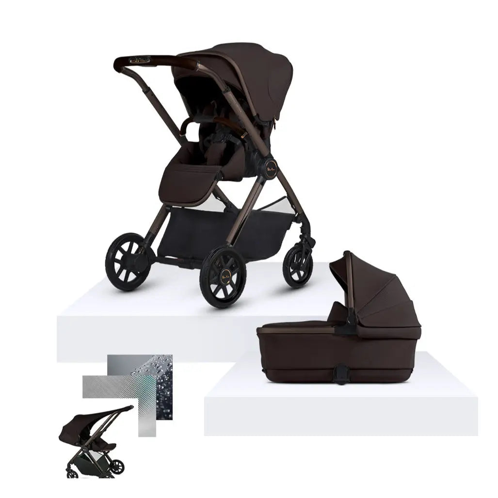 Silver Cross Reef 2 with First Bed Folding Carrycot - Special Edition Ganache