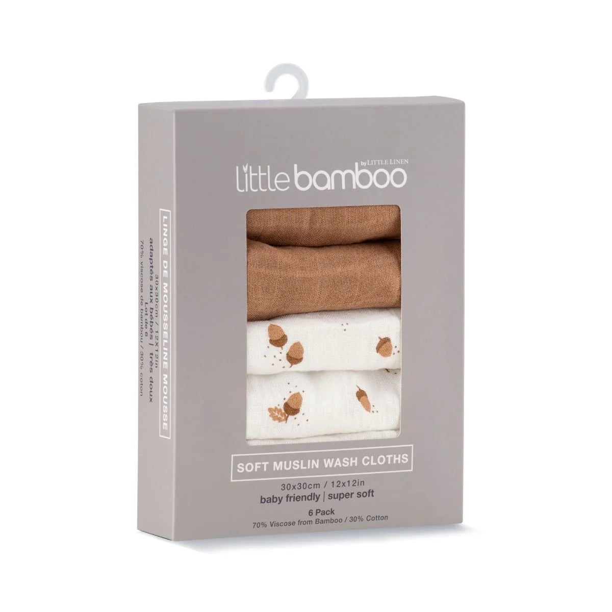 Little Bamboo Muslin Washers 6pk
