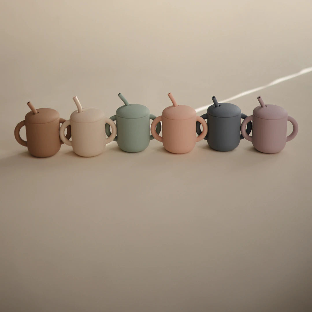 Mushie Silicone Training Cup + Straw - Kiddie Country