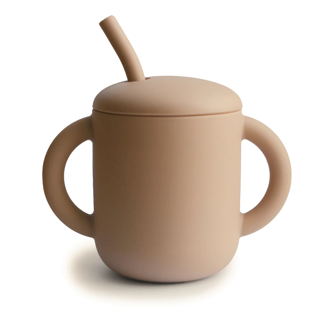 Mushie Silicone Training Cup + Straw - Kiddie Country