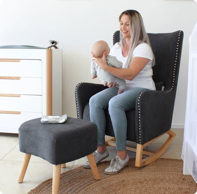 Babyhood Valencia Rocker & Ottoman - Kiddie Country