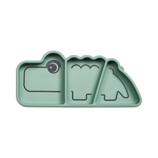 Done by Deer Croco Silicone Stick & Stay Plate - Kiddie Country