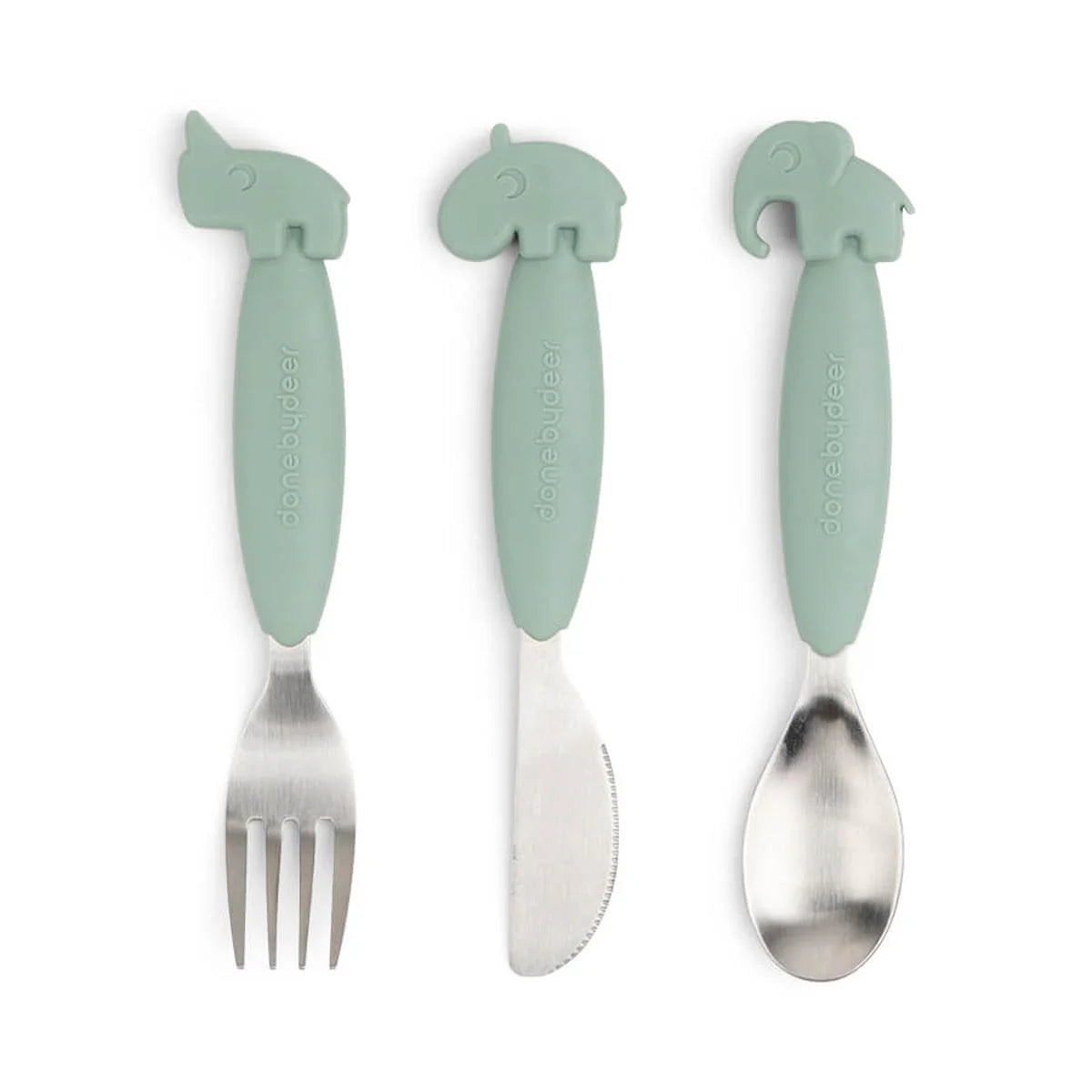 Done By Deer Easy-Grip Cutlery Set Deer Friends