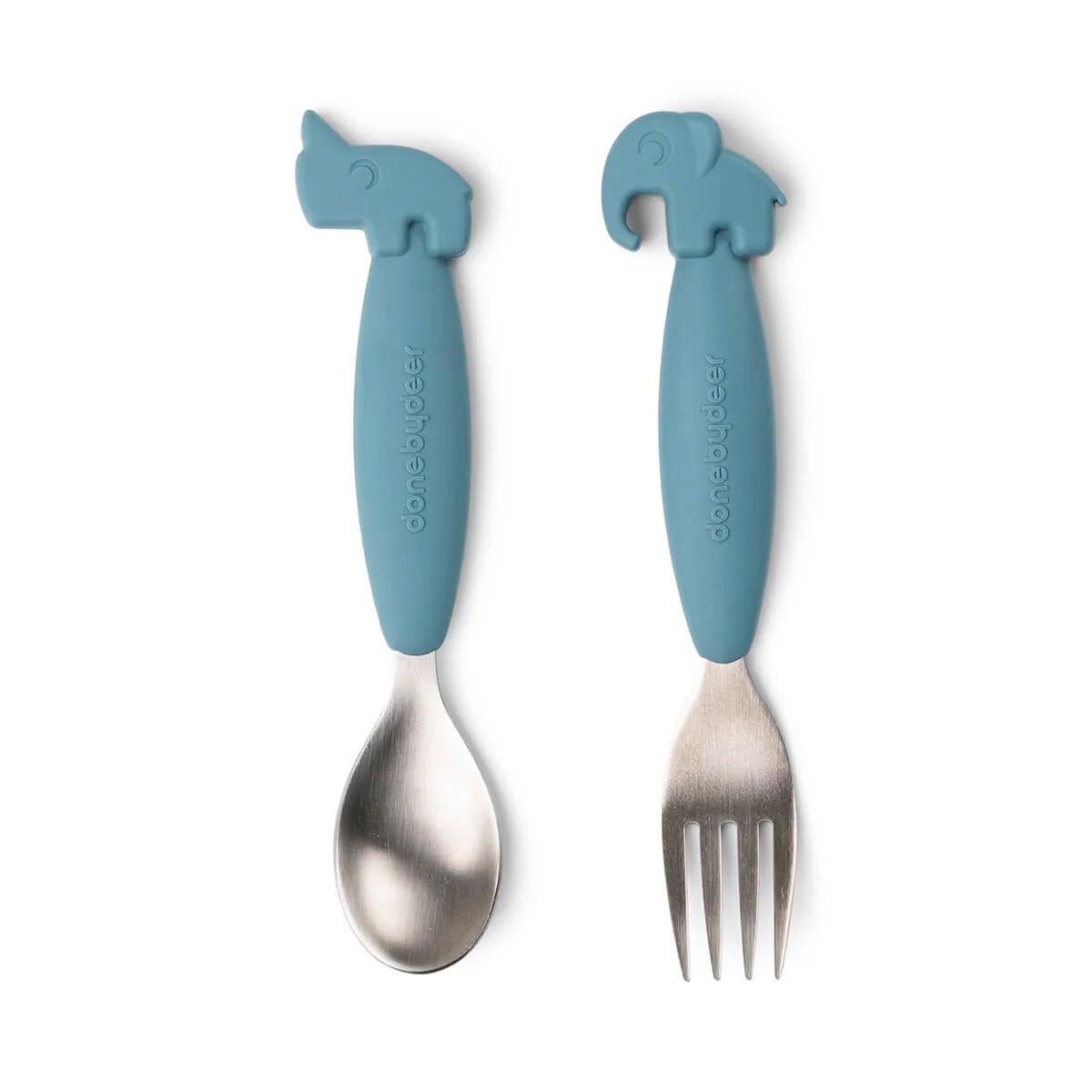 Done By Deer Easy-Grip Spoon and Fork Set Deer Friends