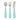 Beaba Stainless Steel Training Cutlery 3 Piece Set - Light Blue