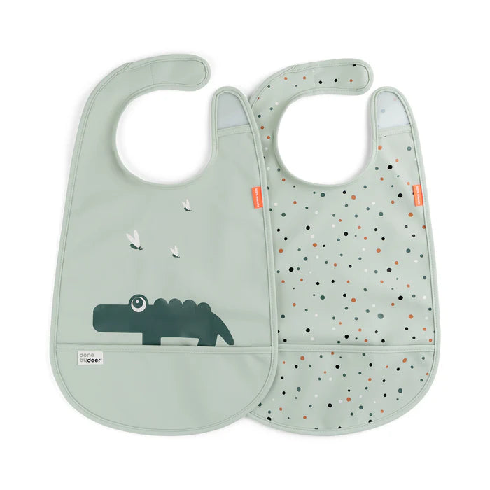 Done by Deer Velcro Bibs 2-Pack Deer Friends