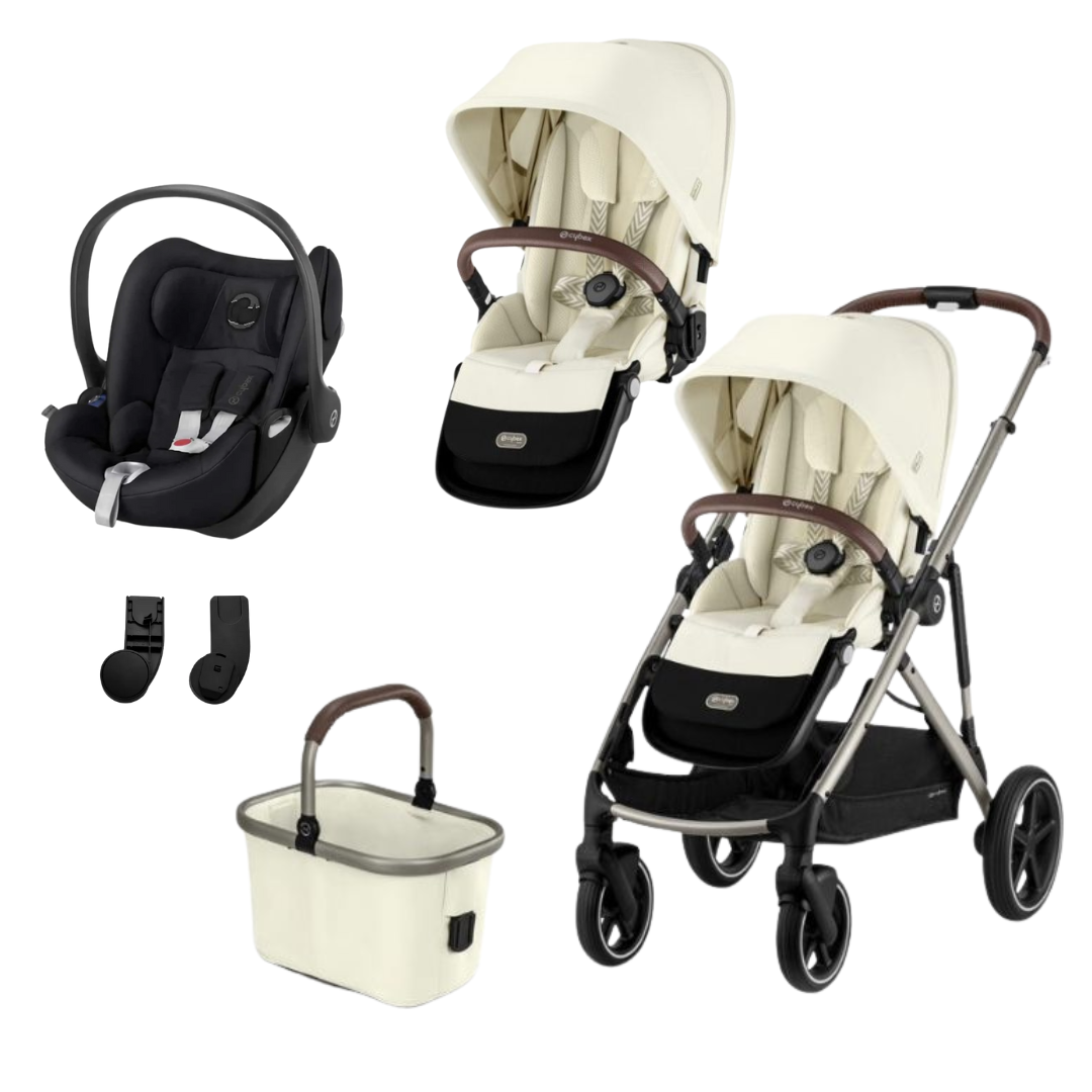 Cybex Gazelle S Stroller 2023 Inc. Second Seat & Cloud Q Capsule