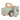 Little Dutch Safari Friends wooden car toy with its ranger figure, front three-quarter view
