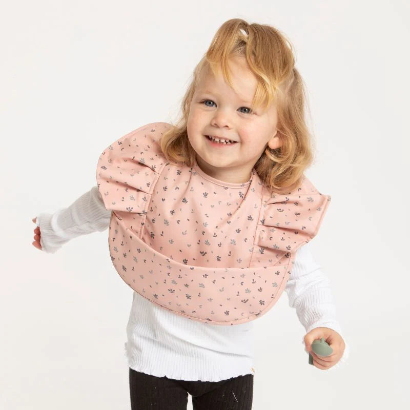 All 4 Ella Recycled Frills Bib - Leaves