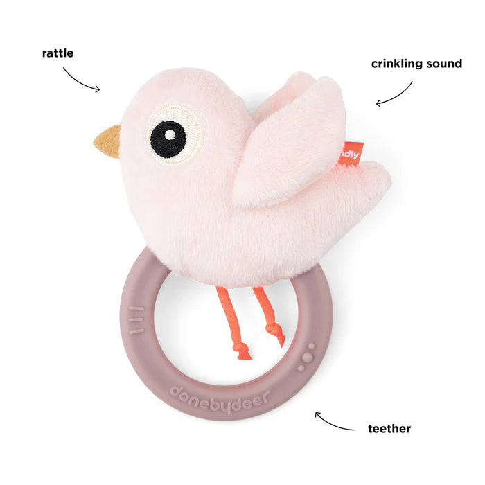 Done by Deer Sensory Ring with Teether Birdee