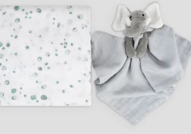 LITTLE BAMBOO Muslin Wrap and Security Blanket Set