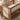 Close-up of Noosa Cot Bed linen-look panel and post