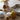 Six Phile wool felt mushrooms in varied shapes and natural tones