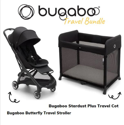 Bugaboo Butterfly Stroller + Stardust Travel Plus Cot Bundle