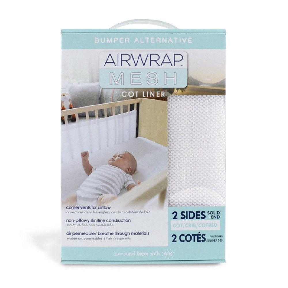 Airwrap Cot Liner Mesh White - Kiddie Country