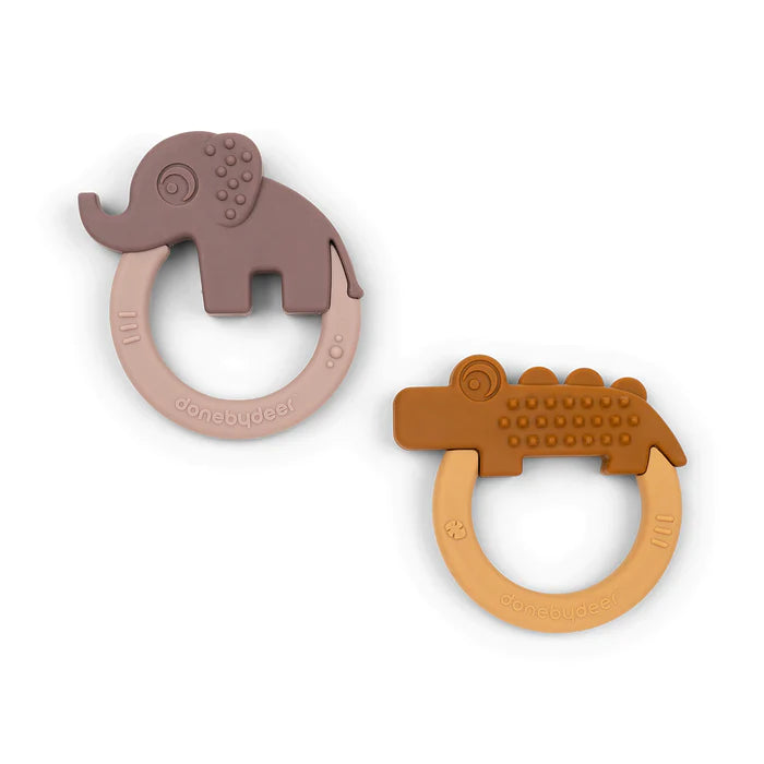 Done by Deer 2-pack Deer Friends Teether