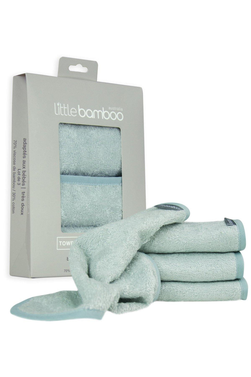 Little Bamboo Towelling Washers 3pk - Kiddie Country