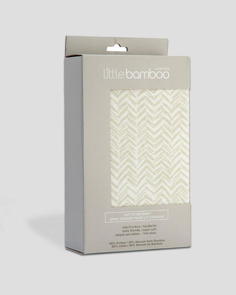 Little Bamboo Jersey Cot Fitted Sheet - Kiddie Country
